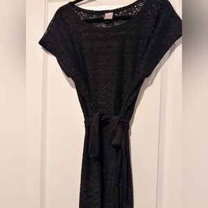 Merona Black Crochet Coverup